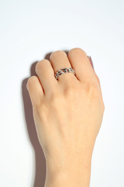 Silver Curb Link Ring - 5.8mm