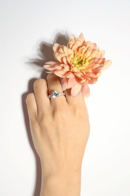 Round Brilliant Engagement Proposal Ring Set