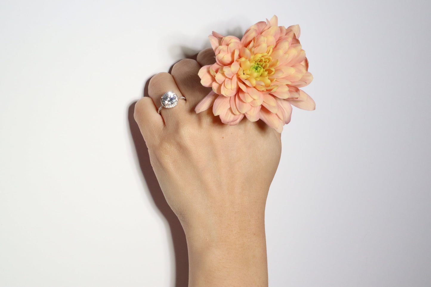 Round Halo Engagement Proposal Ring