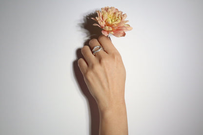 Chain Link Pavé Ring