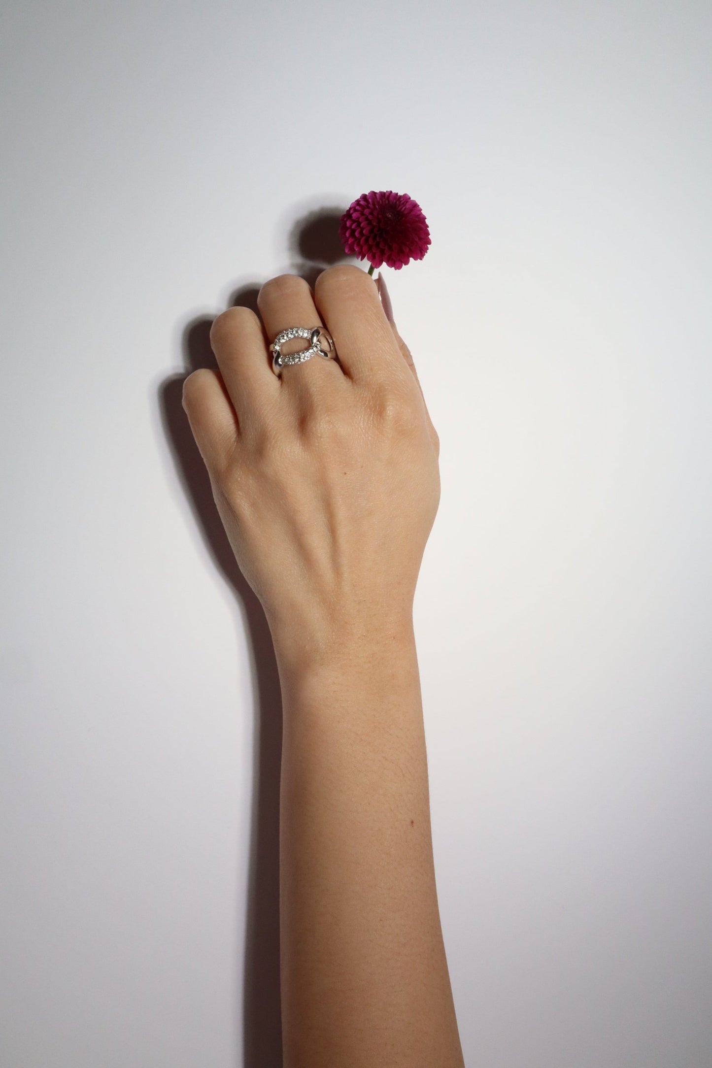 Chain Link Pavé Ring