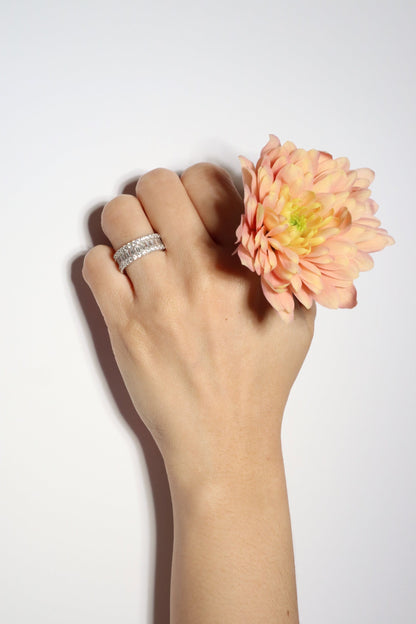 Simulated Diamonds Baguette Band Ring