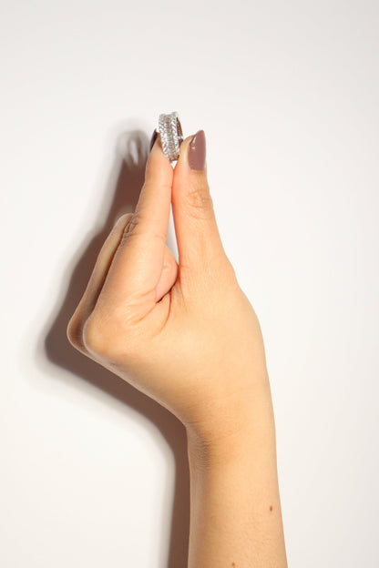 Simulated Diamonds Baguette Band Ring