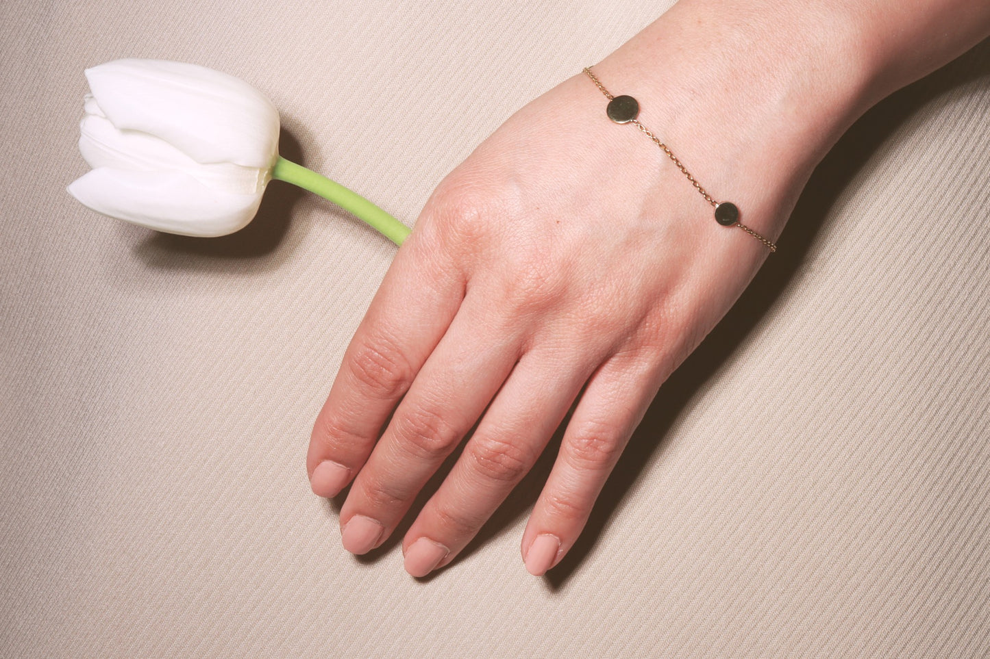 Gold Disc Chain Bracelet