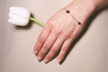 Gold Disc Chain Bracelet