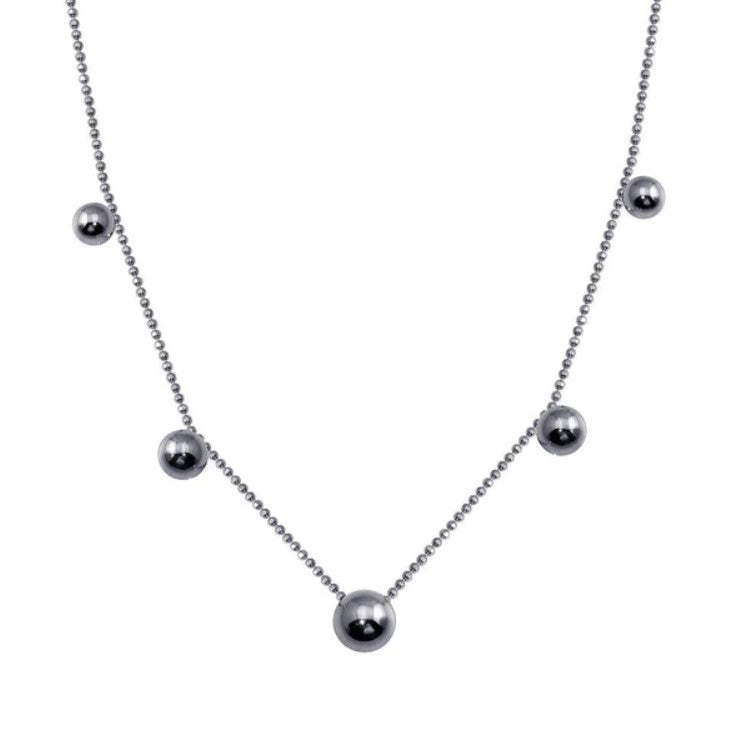 Bead & Ball Chain Necklace