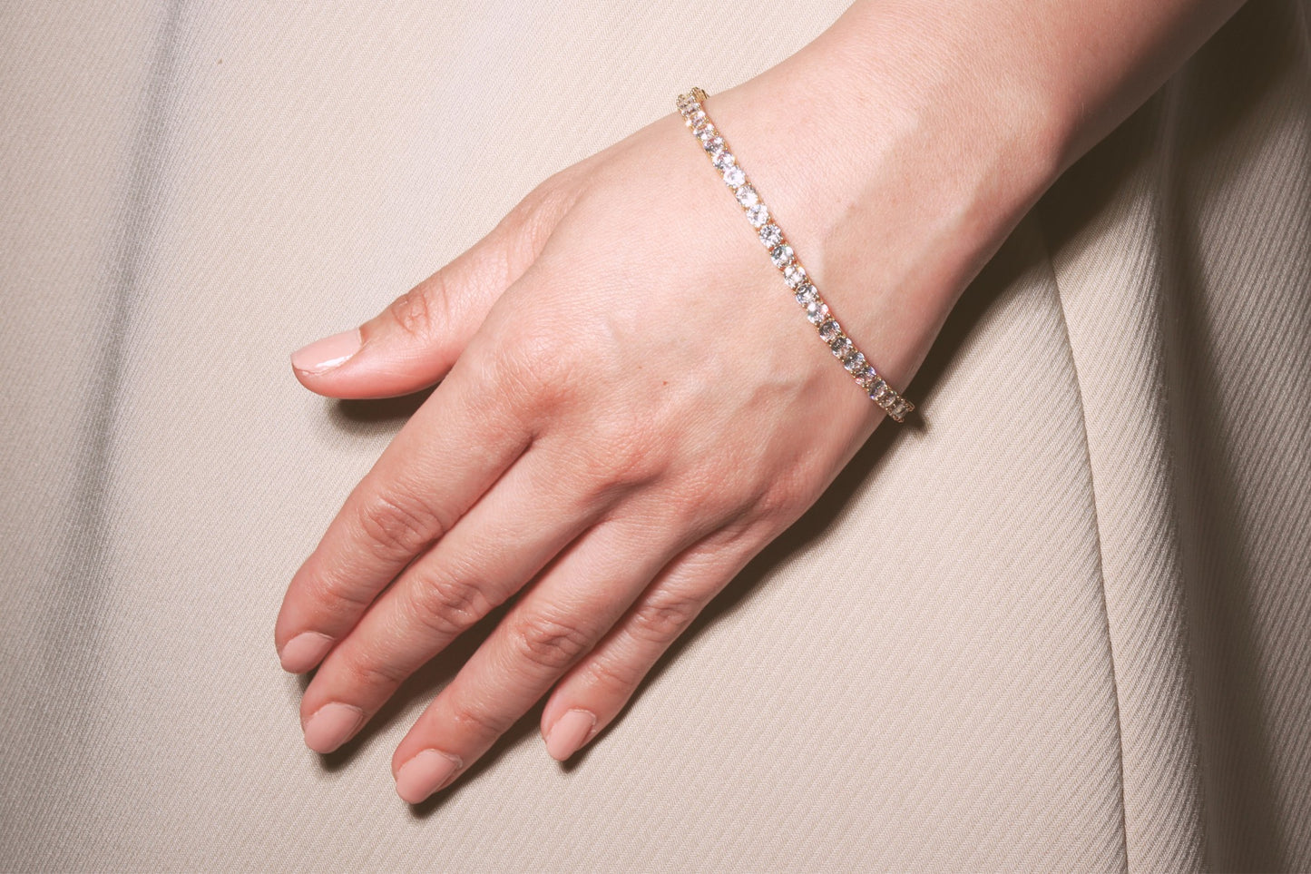 Brilliant Simulated Diamonds Eternity Tennis Bracelet