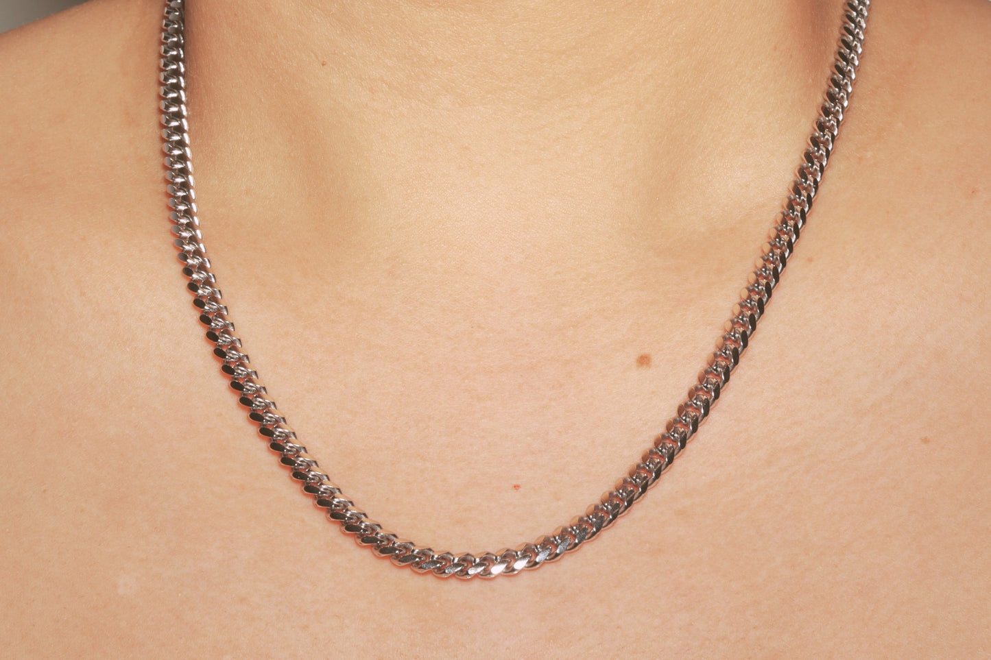 Silver Cuban Link Chain - 4.1mm