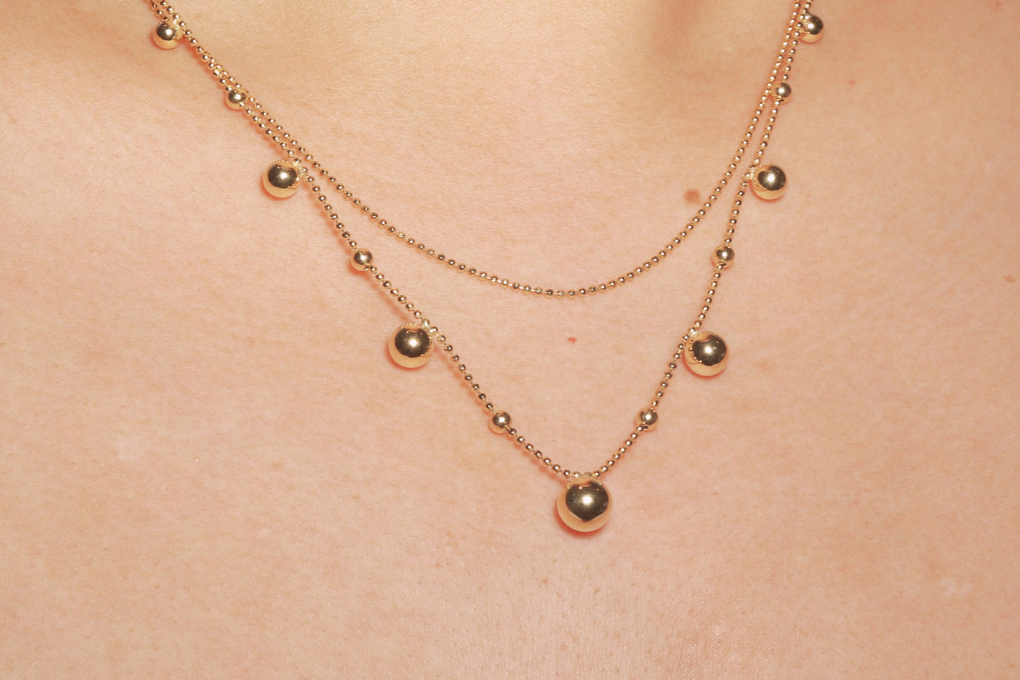 Bead & Ball Hardware Multi Chain Necklace