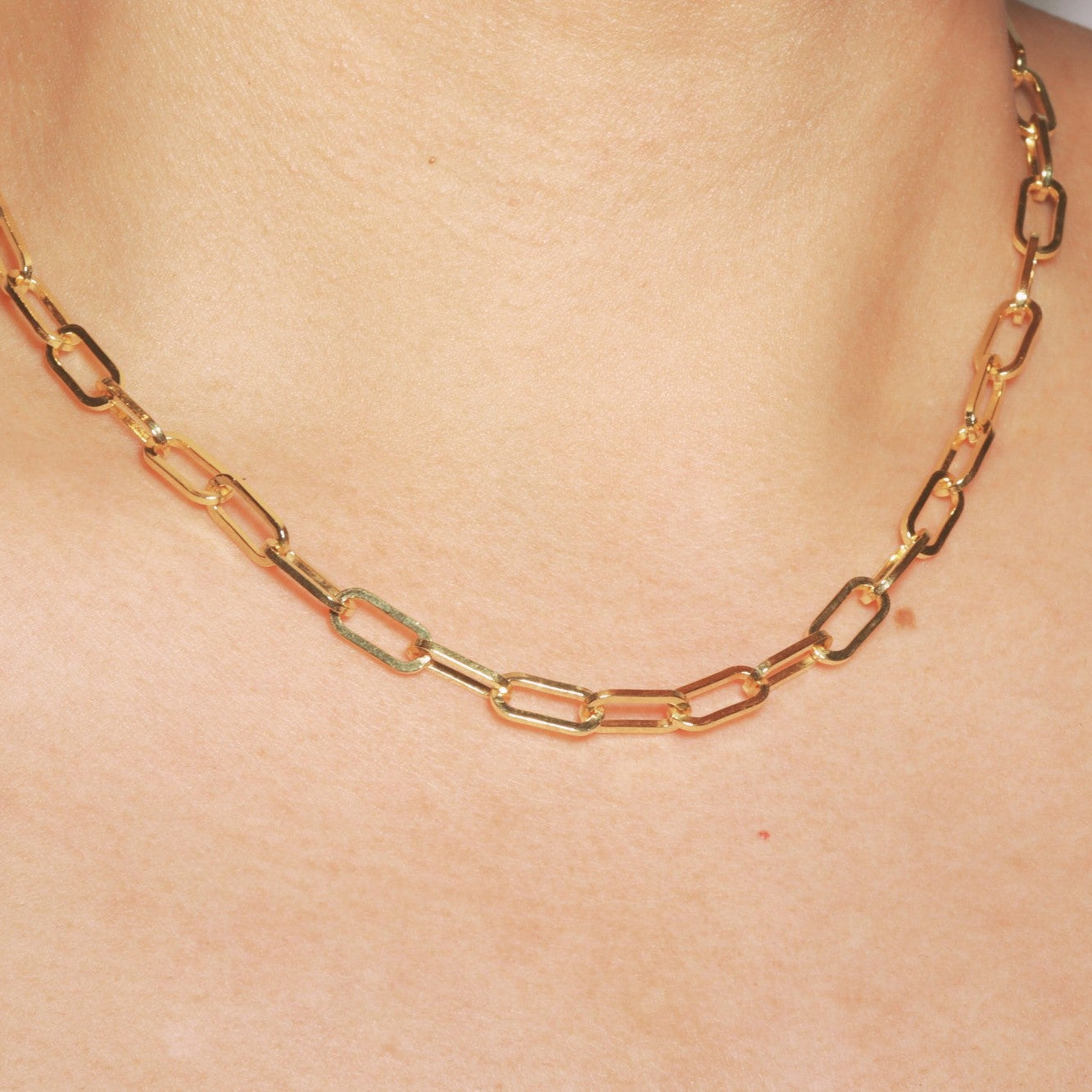 Gold Paper Clip Chain - 5mm