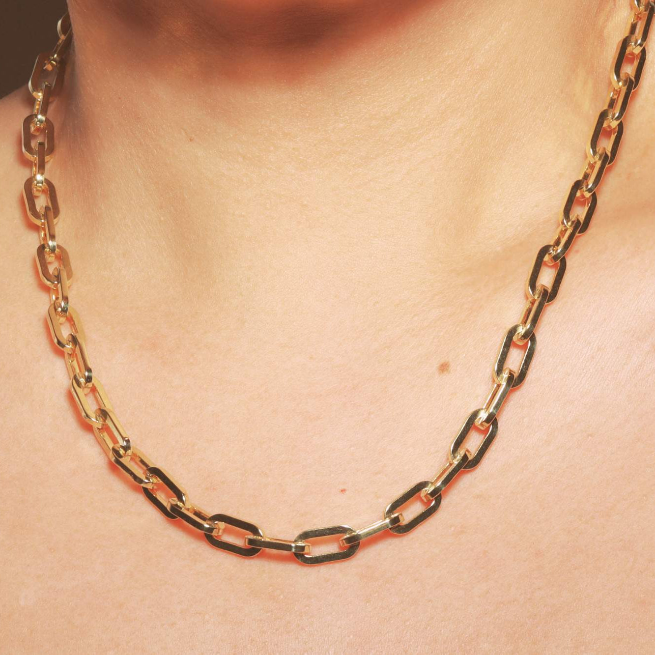 Gold Paper Clip Chain - 5mm