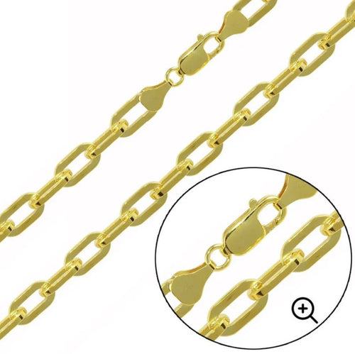 Gold Paper Clip Chain - 6mm