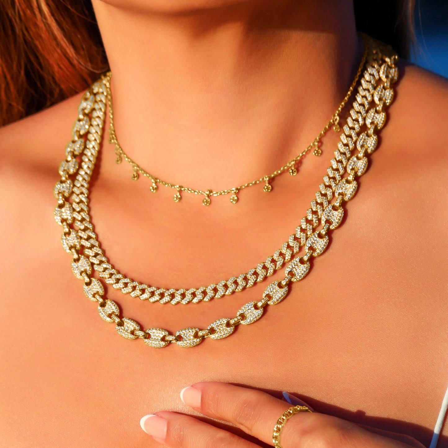 Circle Disc Choker Necklace