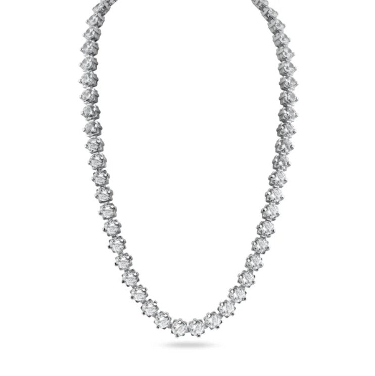 Radiant Round Cut Tennis Necklace