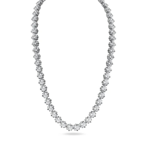 Radiant Round Cut Tennis Necklace