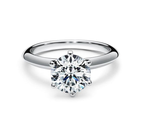 1 Carat Solitaire Moissanite Engagement Ring
