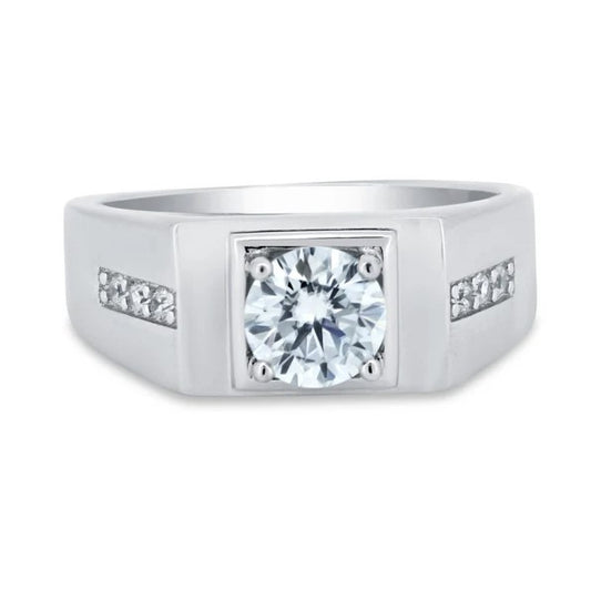 Men's 1 Carat Moissanite Ring - 8.4mm