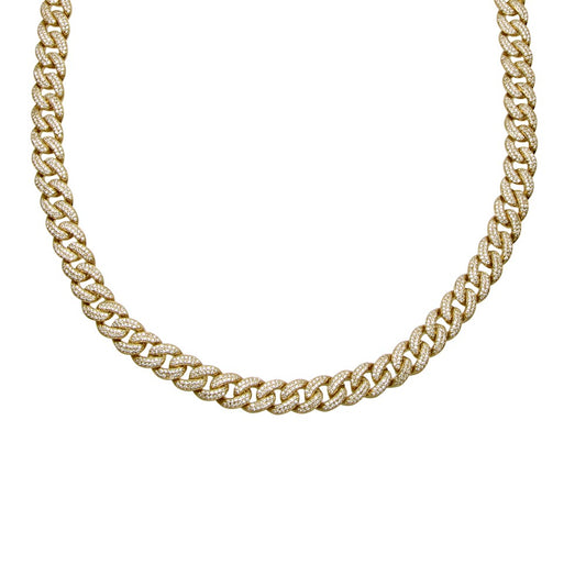 Iced Out Cuban Link Chain Unisex - 9.5mm