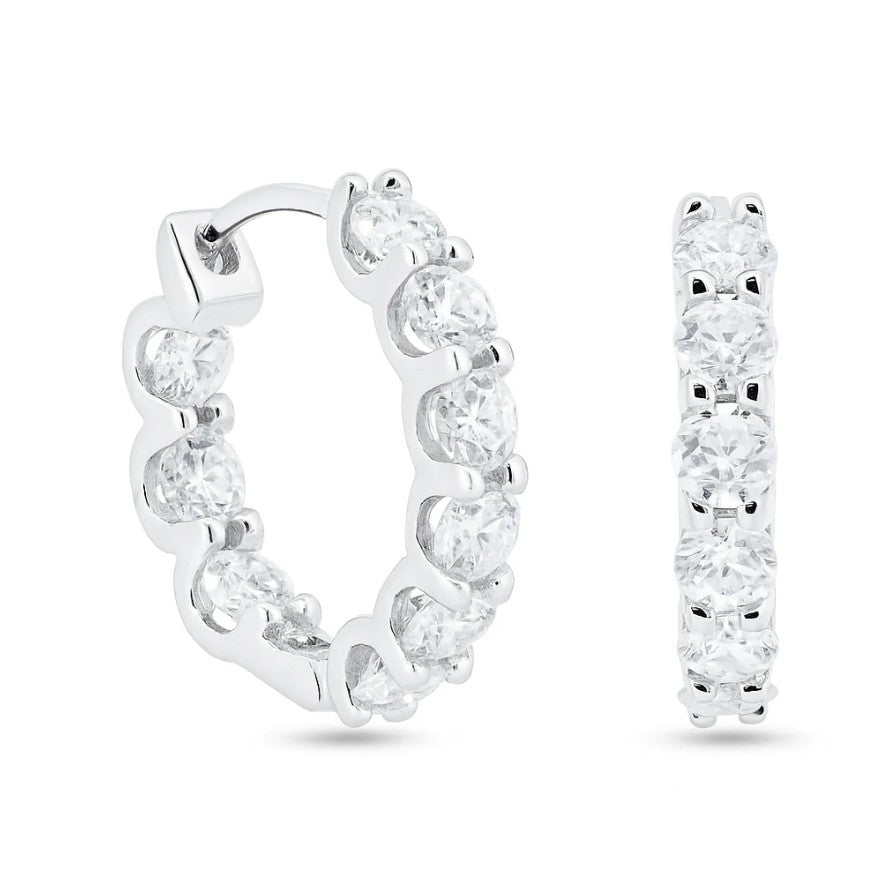 Moissanite Hoop Earrings
