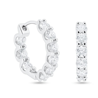 Moissanite Hoop Earrings