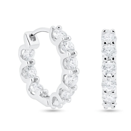 Moissanite Hoop Earrings