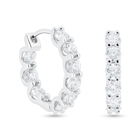 Moissanite Hoop Earrings