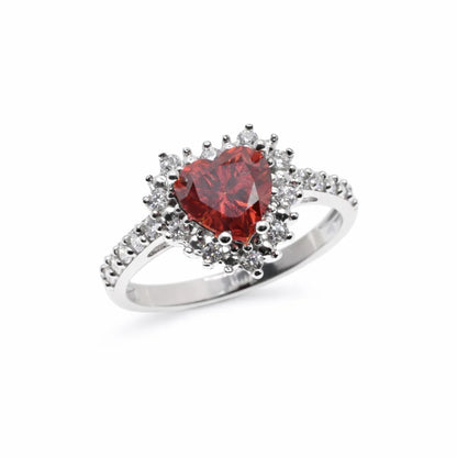 Ruby Red Heart Ring