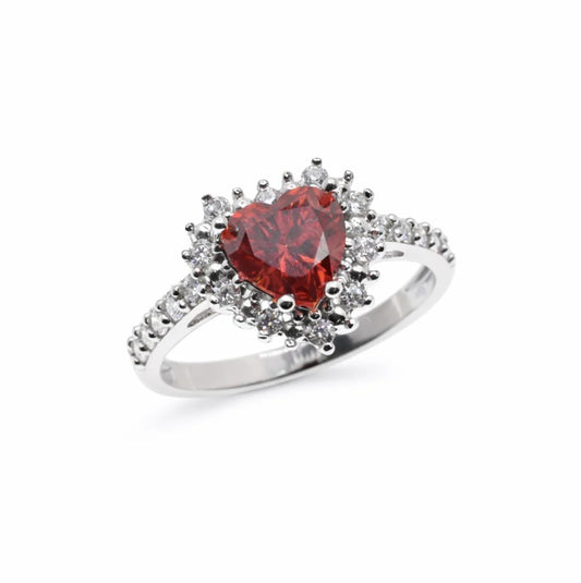 Ruby Red Heart Ring