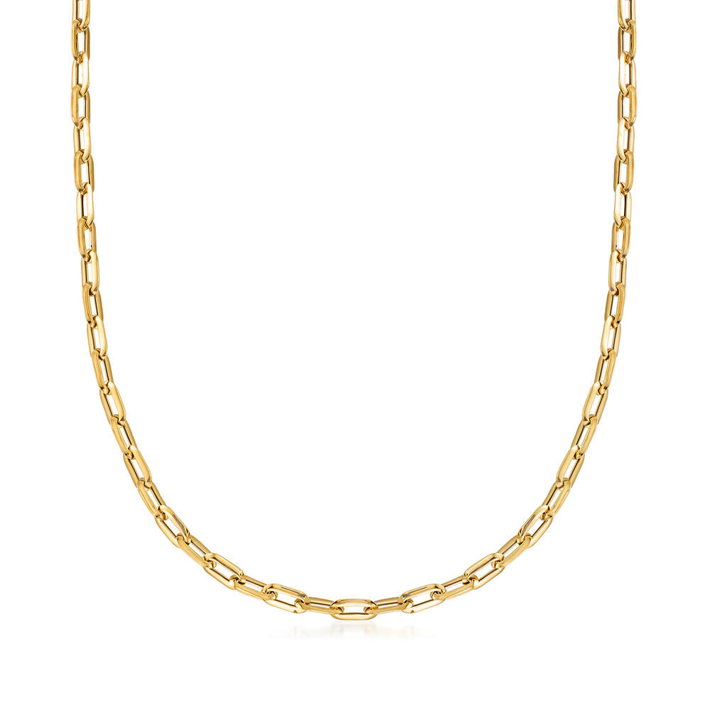 Gold Paper Clip Chain - 5mm