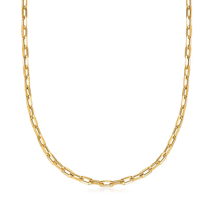 Gold Paper Clip Chain - 5mm