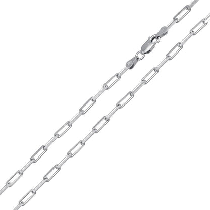 Silver Paperclip Chain Necklace - 2.8mm