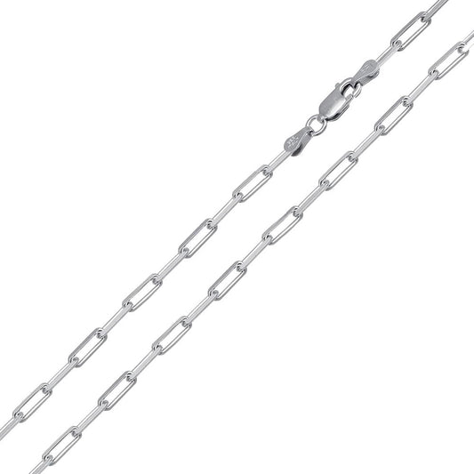 Silver Paperclip Chain Necklace - 2.8mm
