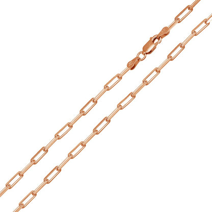 Rose Gold Paperclip Chain Necklace - 2.8mm