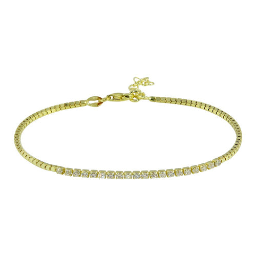 Radiant Tennis Bracelet in Box Chain