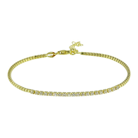 Radiant Tennis Bracelet in Box Chain