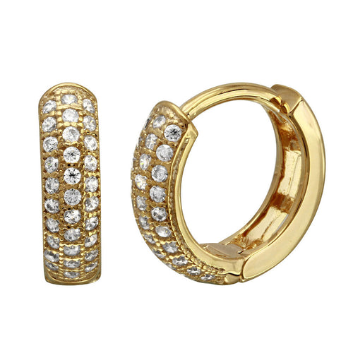Brilliant Pavé Huggie Hoop Earrings