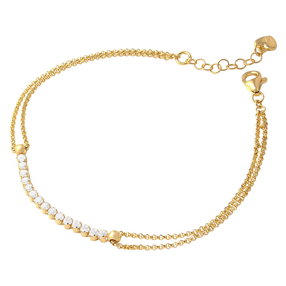 Double Chain Tennis Bracelet