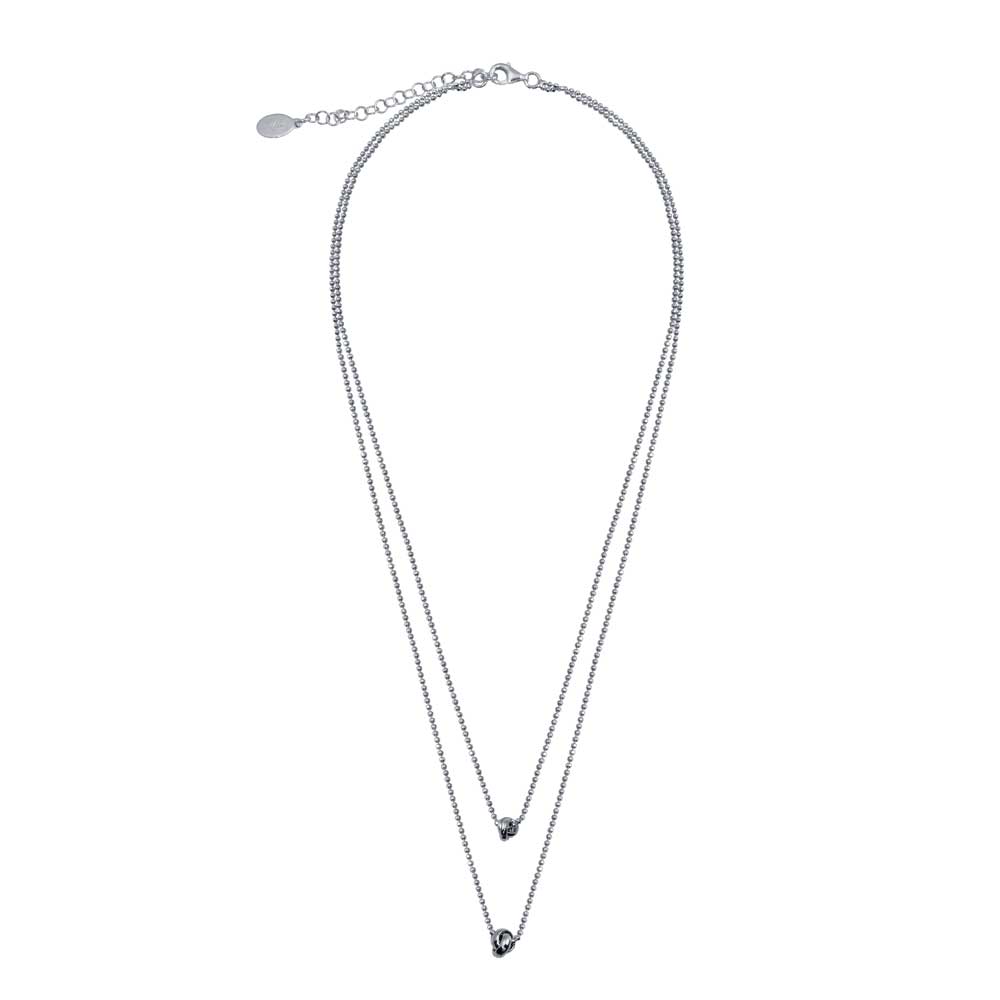 Love Knot Multi Chain Bead Necklace