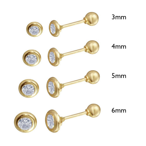 Classic 14k Solid Gold Screw-Back Earrings