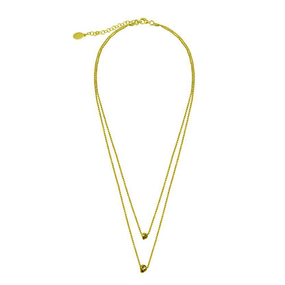 Love Knot Multi Chain Bead Necklace