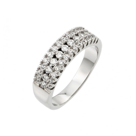 Brilliant Half Eternity Pavé Ring
