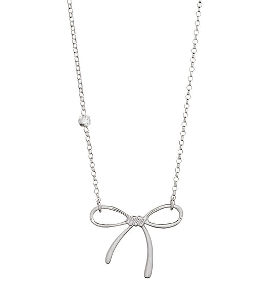 Elegant Bow Ribbon Necklace