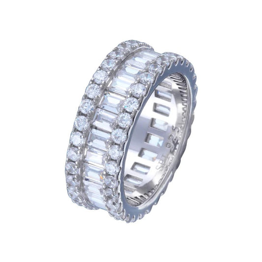 Simulated Diamonds Baguette Band Ring
