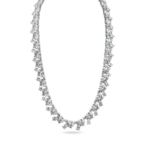 Multi Stone Simulated Diamond Tennis Necklace