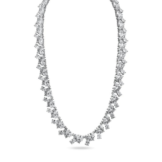 Multi Stone Simulated Diamond Tennis Necklace