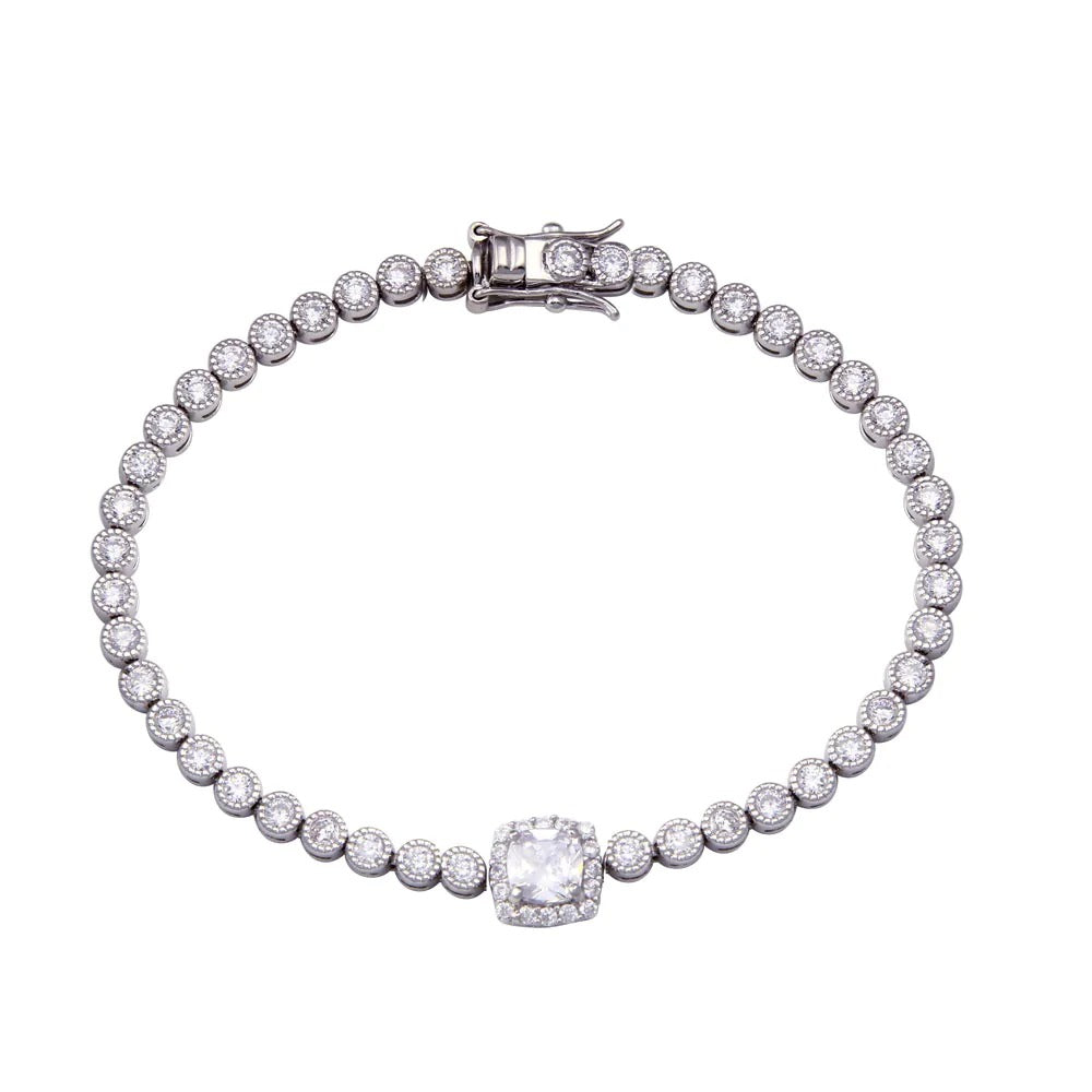 Halo Center Tennis Bracelet