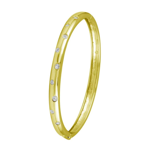 Simulated Diamonds Bangle Bracelet