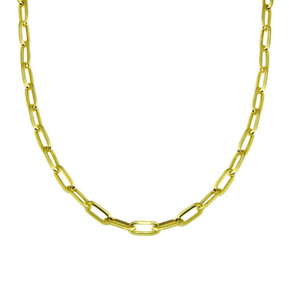 Smooth Paperclip Chain Unisex