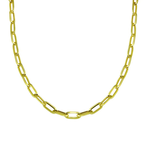 Smooth Paperclip Chain Unisex